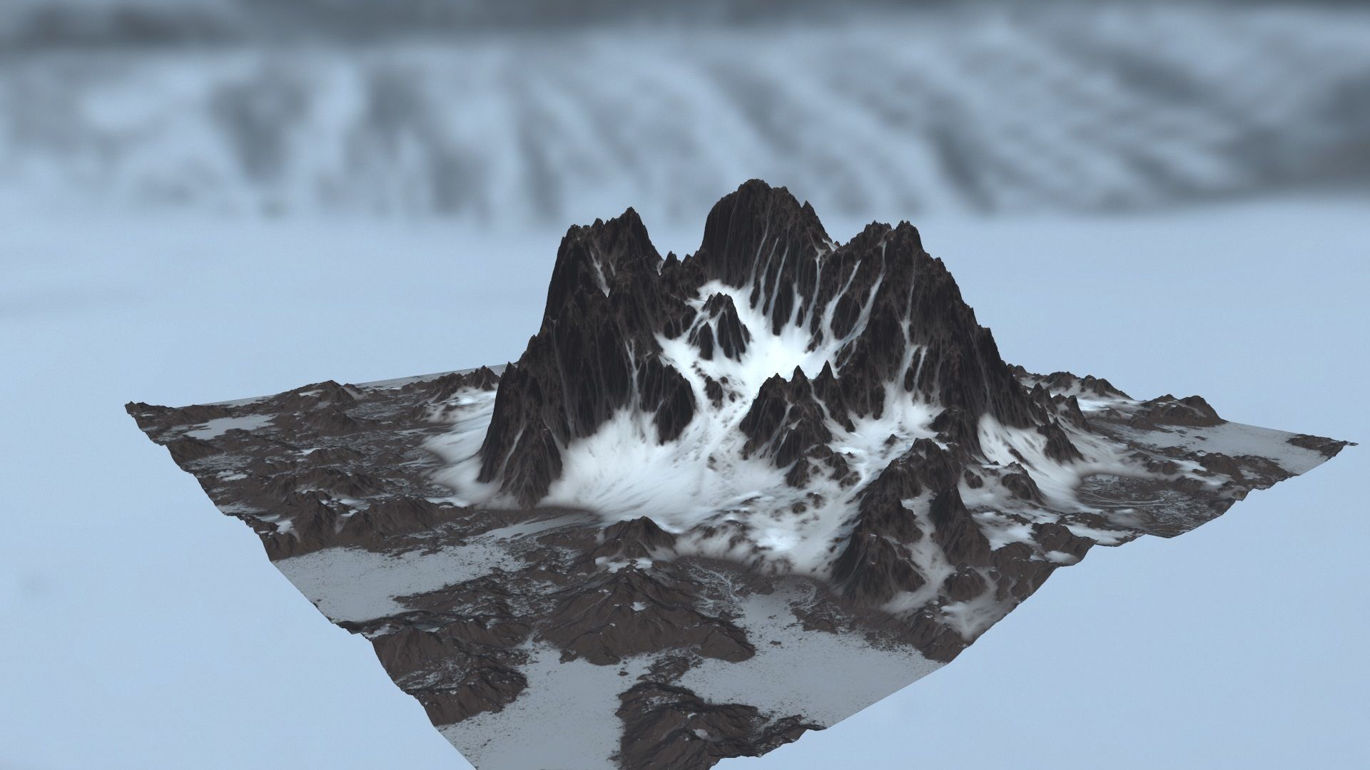 snow mountain   Low-poly 3D model_7