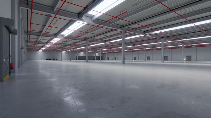 Industrial Warehouse Interior 6 Low-poly 3D model