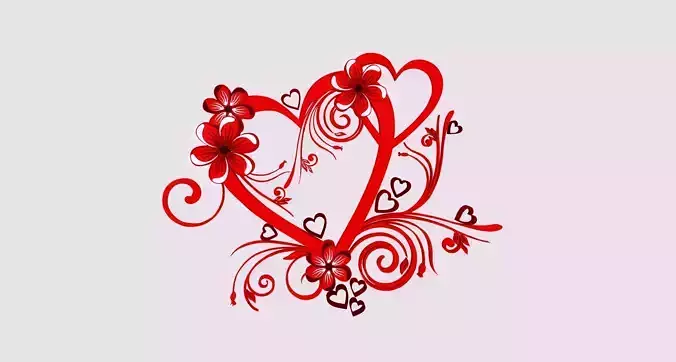 Cute Flower Heart - Sign -1-
