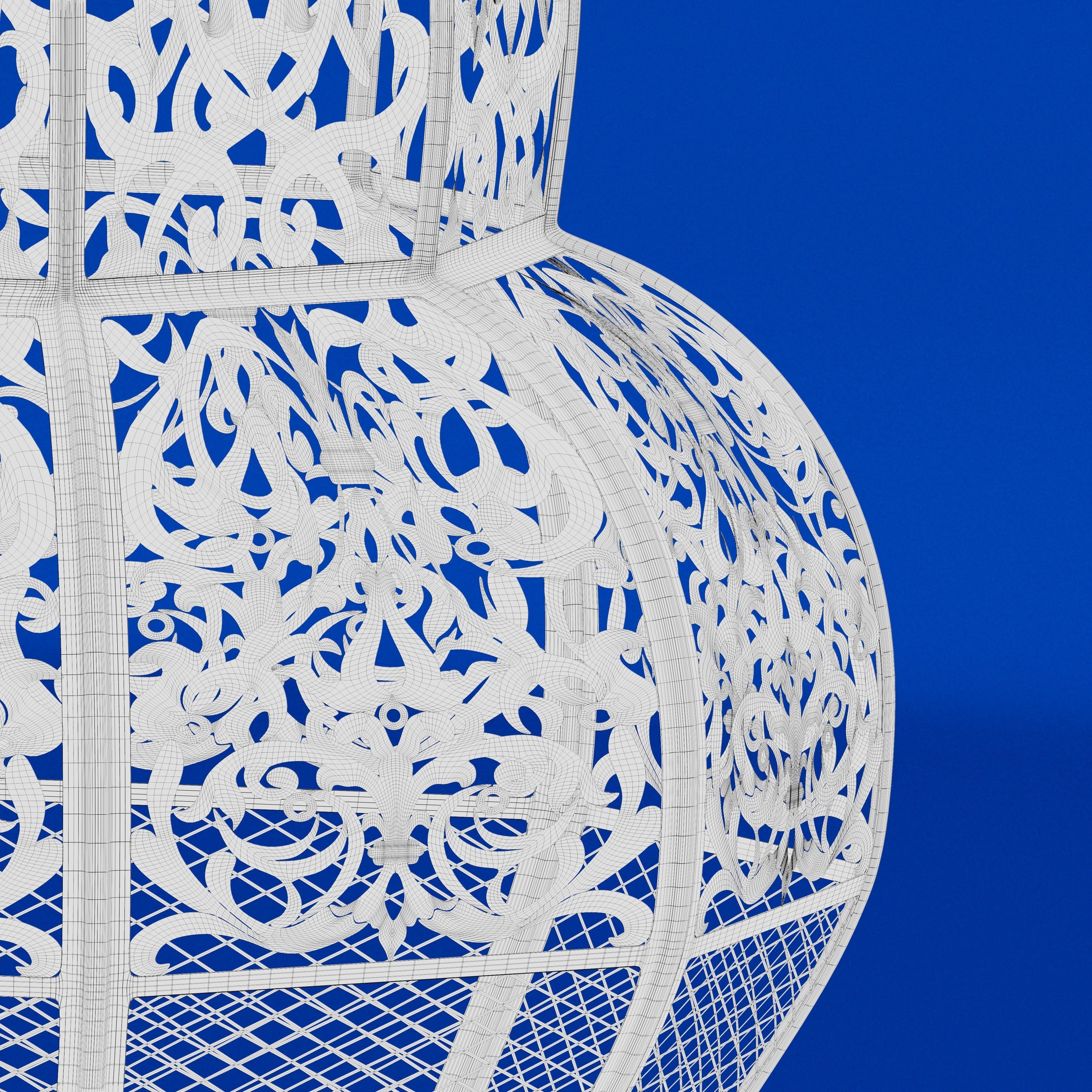 Floral moroccan lantern 3D model_6