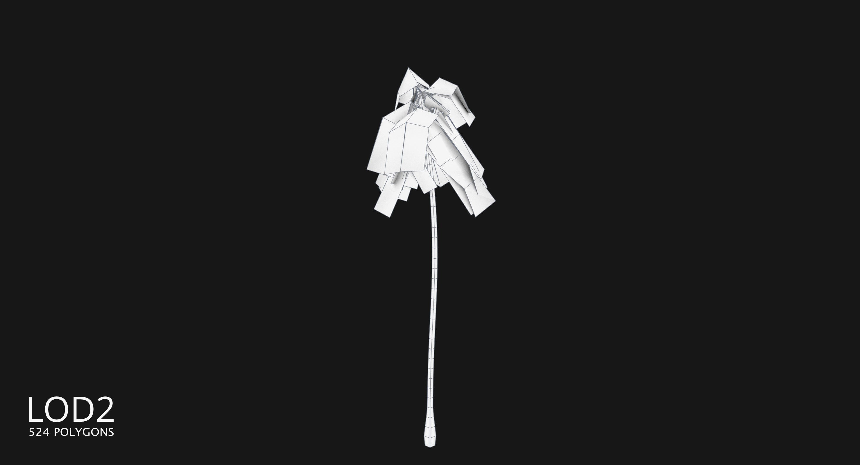 Coconut Palm Tree 3698-4 Low-poly 3D model_11