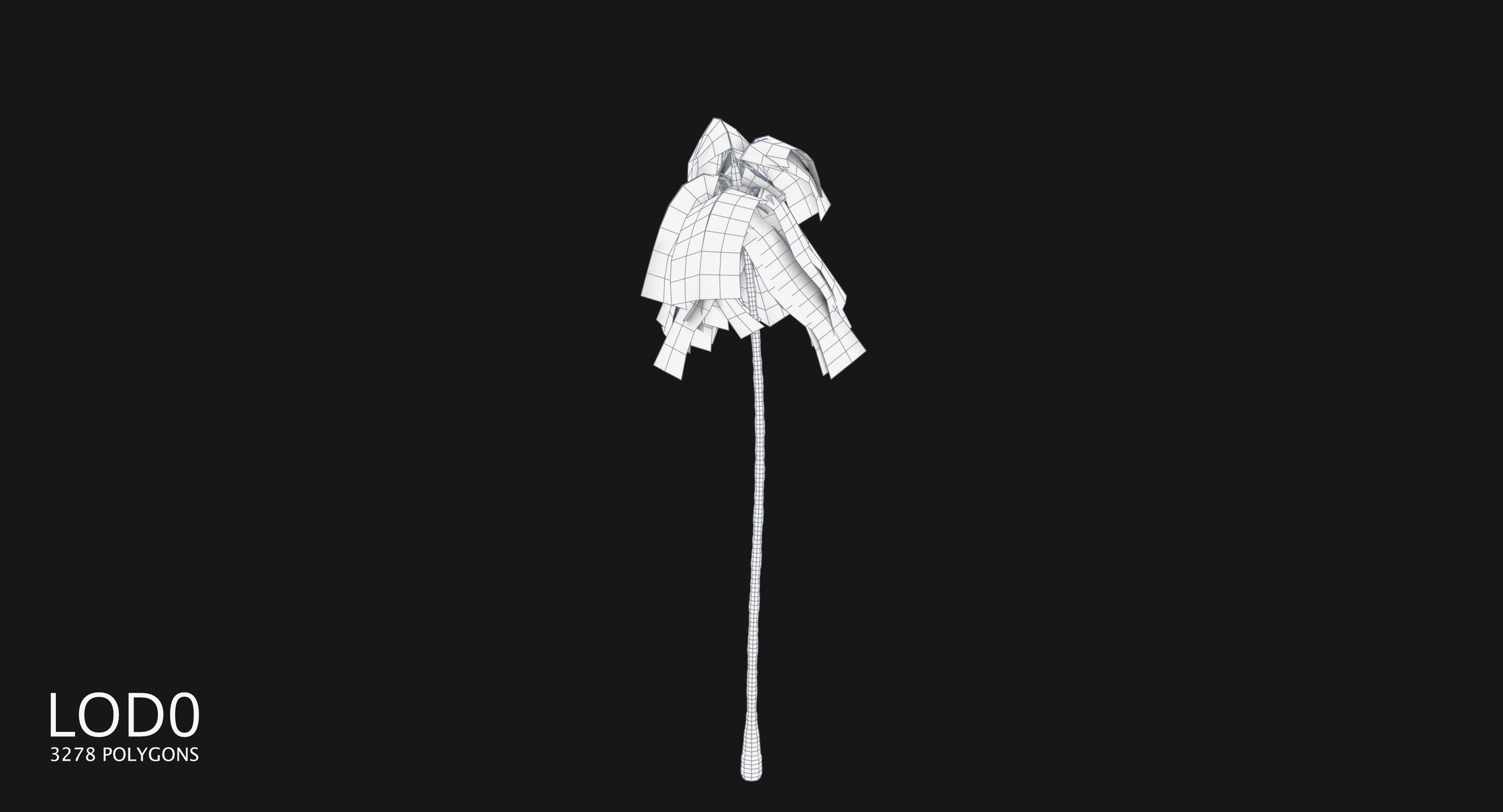 Coconut Palm Tree 3698-4 Low-poly 3D model_9