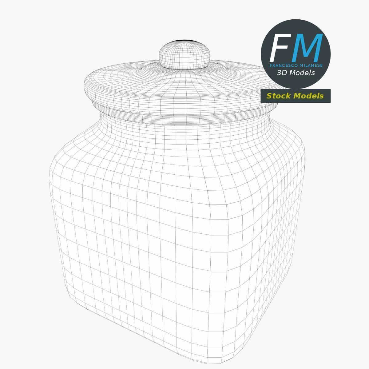 Glass jar filled with chocolate eggs 3D model_7