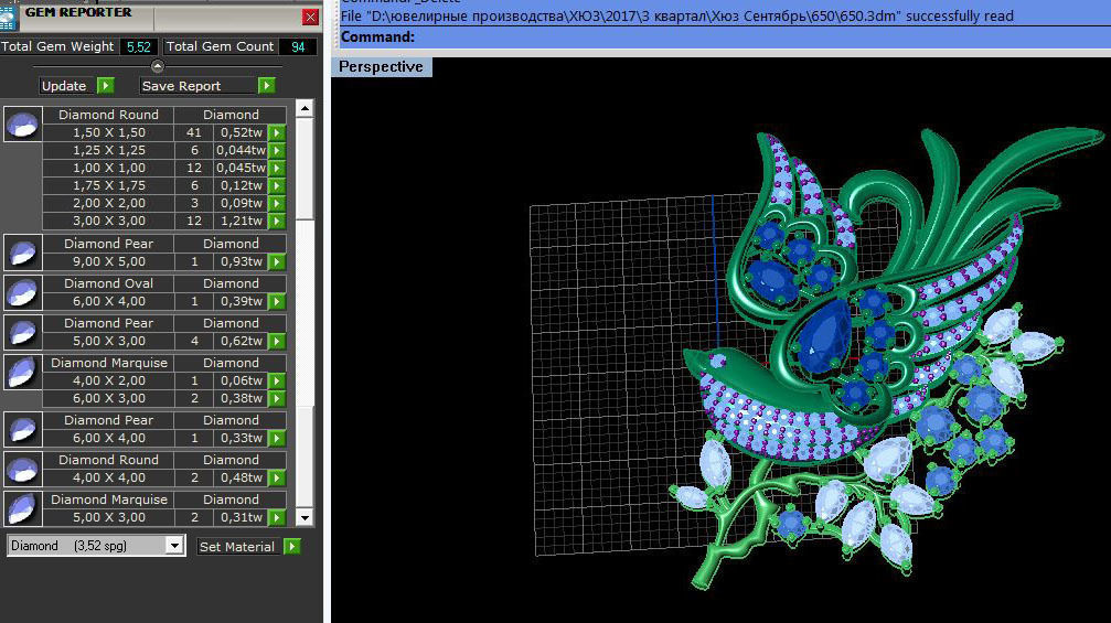 brooch bird 3D print model_2