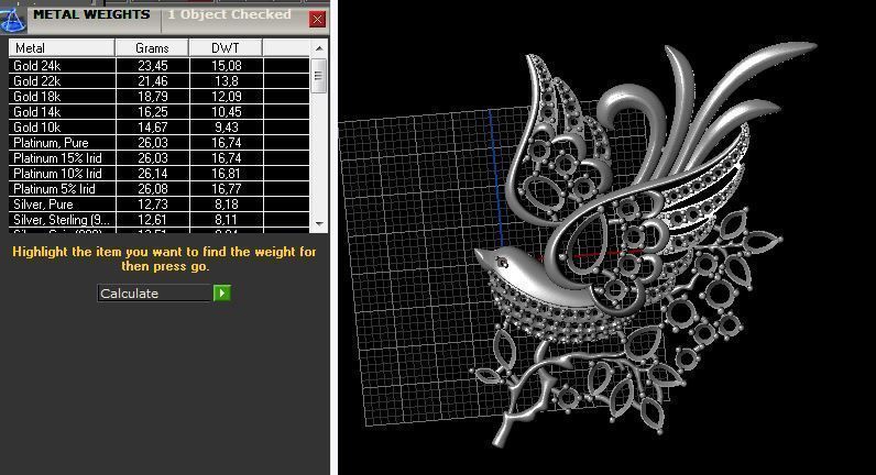 brooch bird 3D print model_3