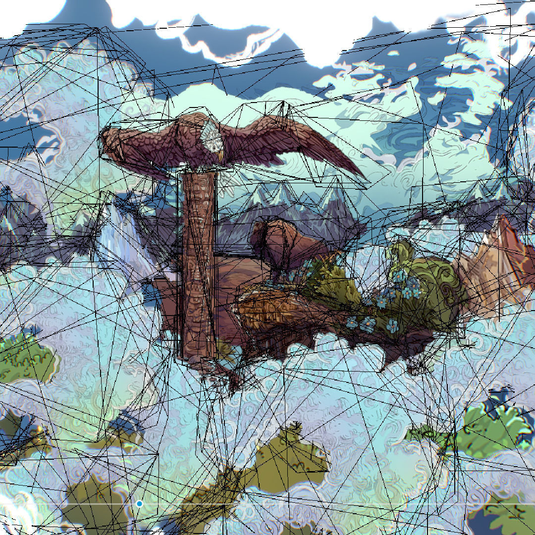 Landscape USA Scene Animated Paralax Low-poly 3D model_53