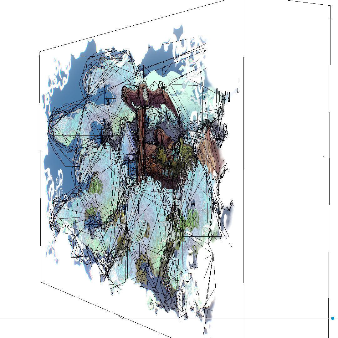 Landscape USA Scene Animated Paralax Low-poly 3D model_58