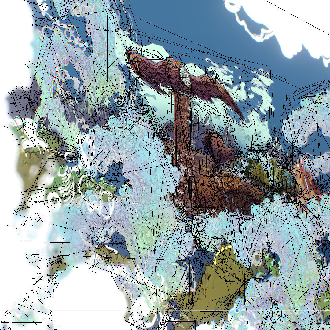 Landscape USA Scene Animated Paralax Low-poly 3D model_57