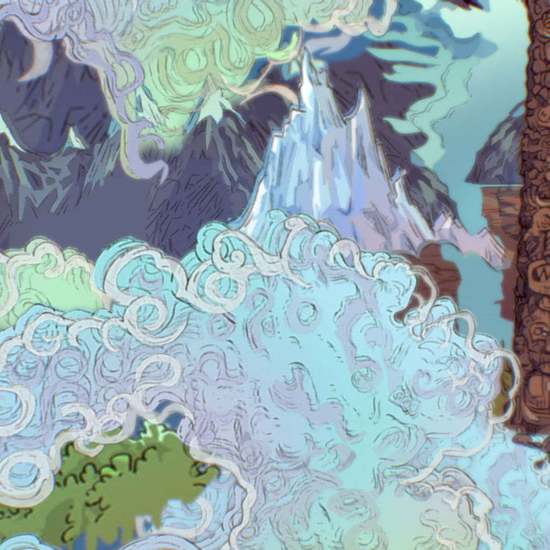 Landscape USA Scene Animated Paralax Low-poly 3D model_29