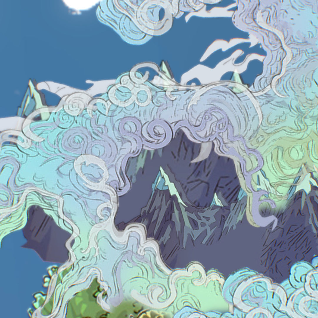 Landscape USA Scene Animated Paralax Low-poly 3D model_30