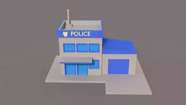 Police cartoon model