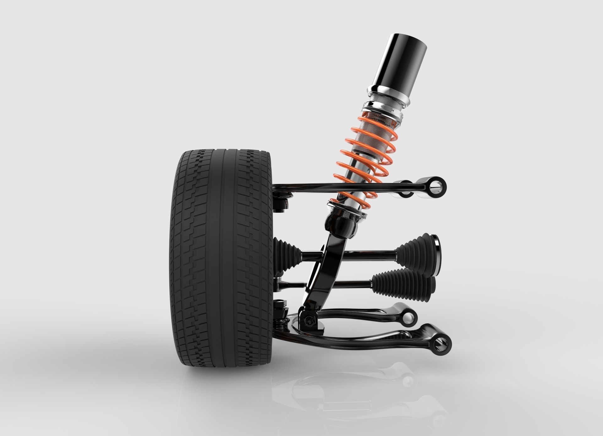 Suspension  car wheel 3D model_14