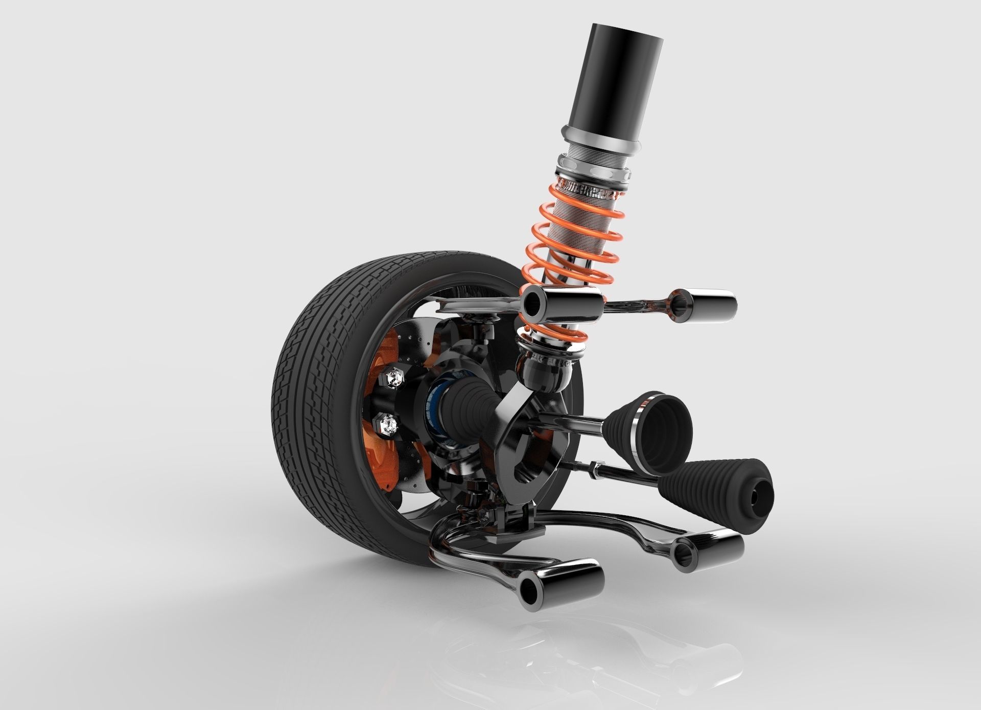 Suspension  car wheel 3D model_16