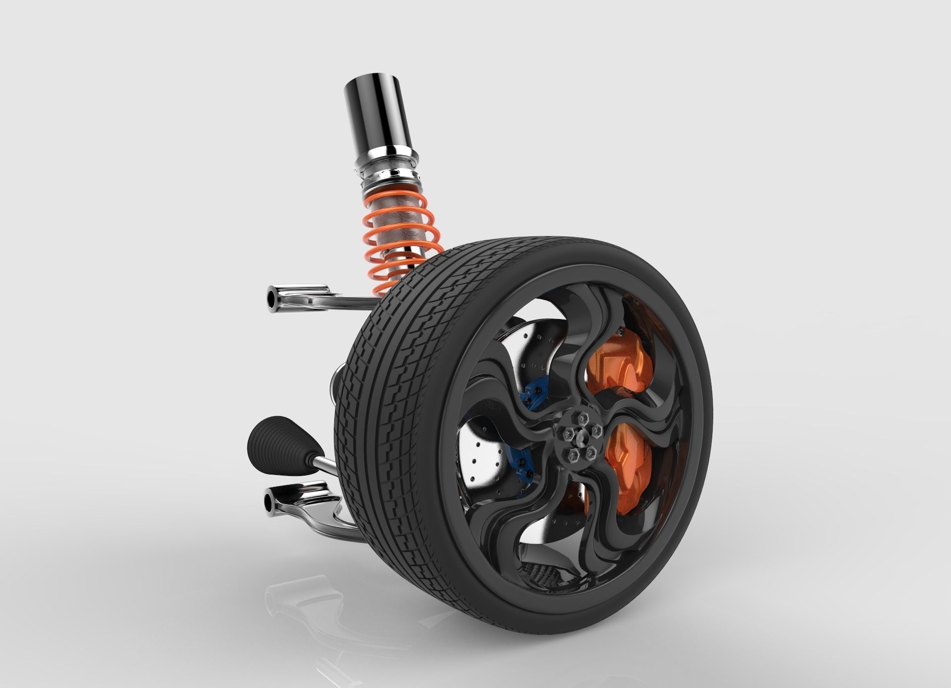 Suspension  car wheel 3D model_9