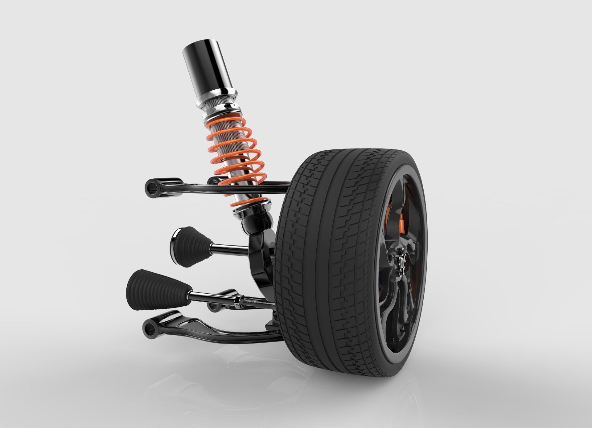 Suspension  car wheel 3D model_7