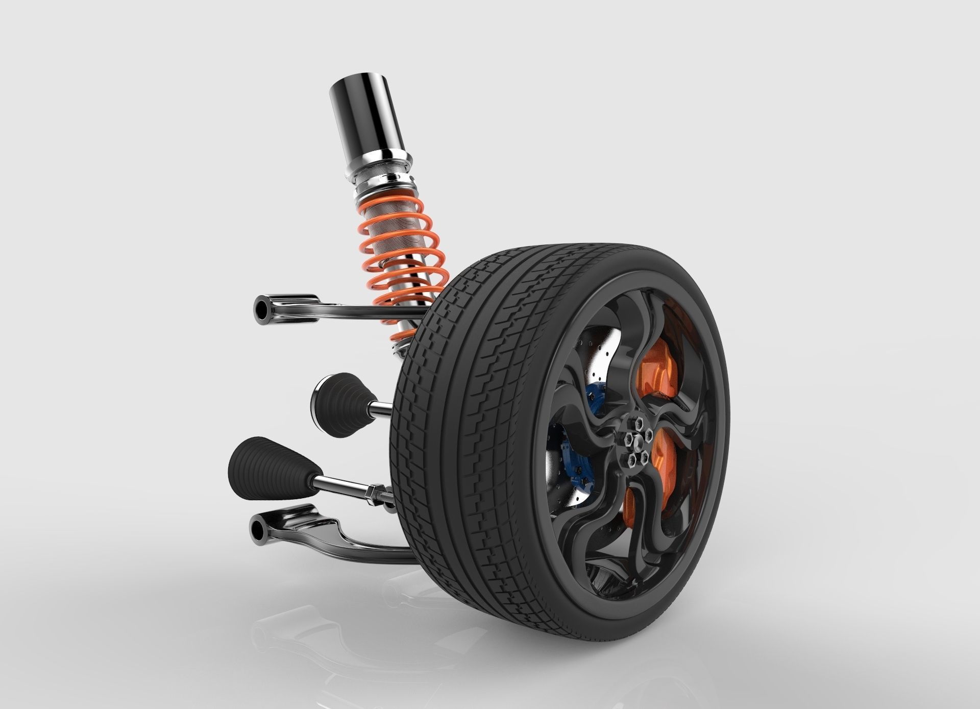 Suspension  car wheel 3D model_10