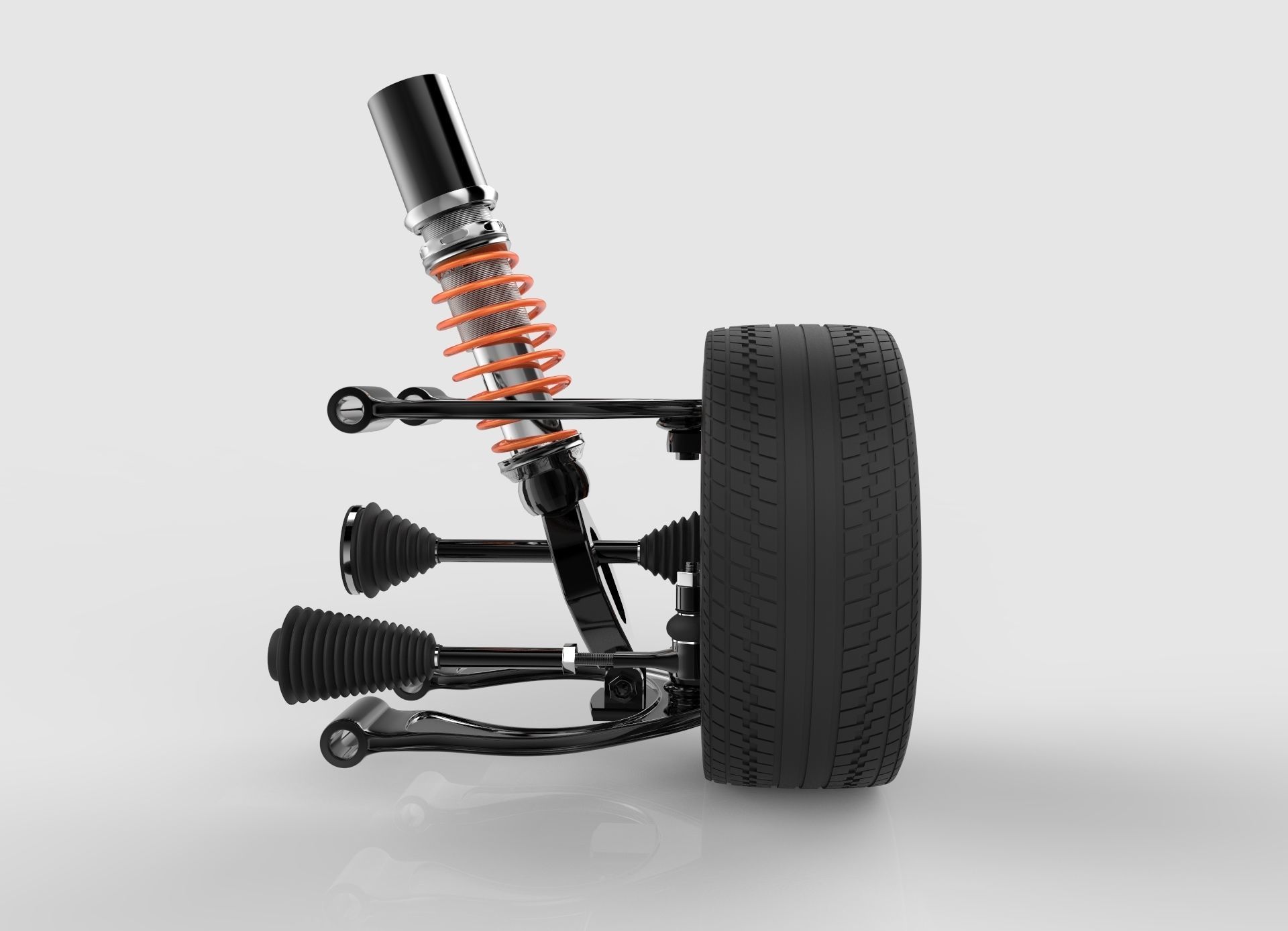 Suspension  car wheel 3D model_2