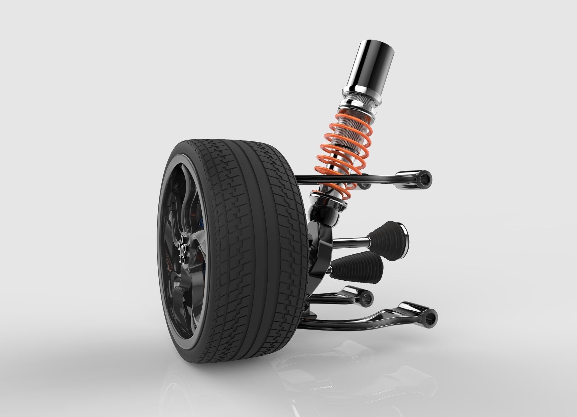 Suspension  car wheel 3D model_13