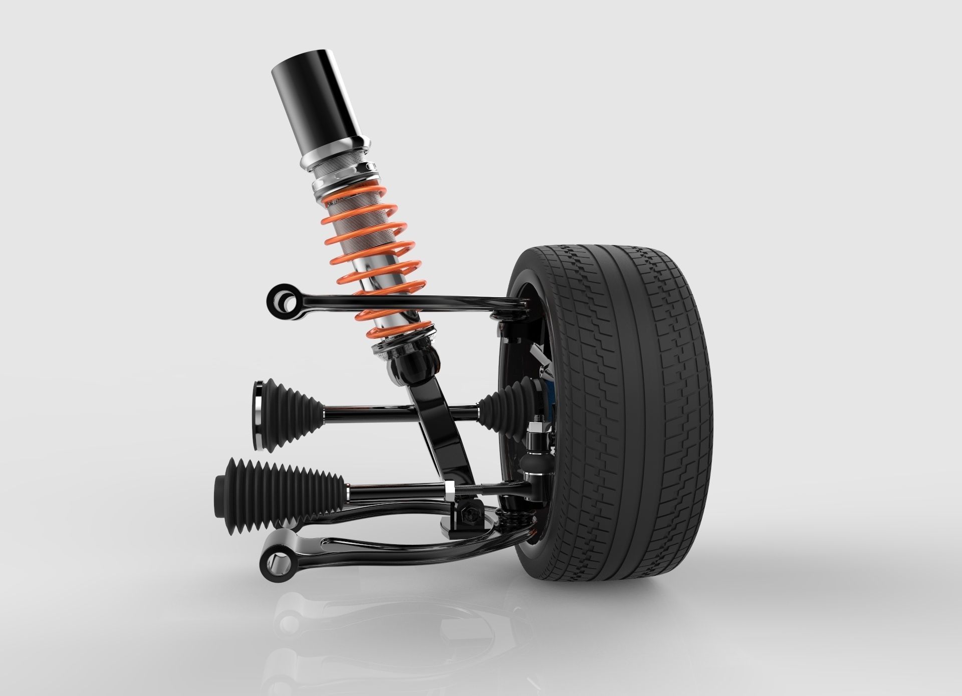 Suspension  car wheel 3D model_4
