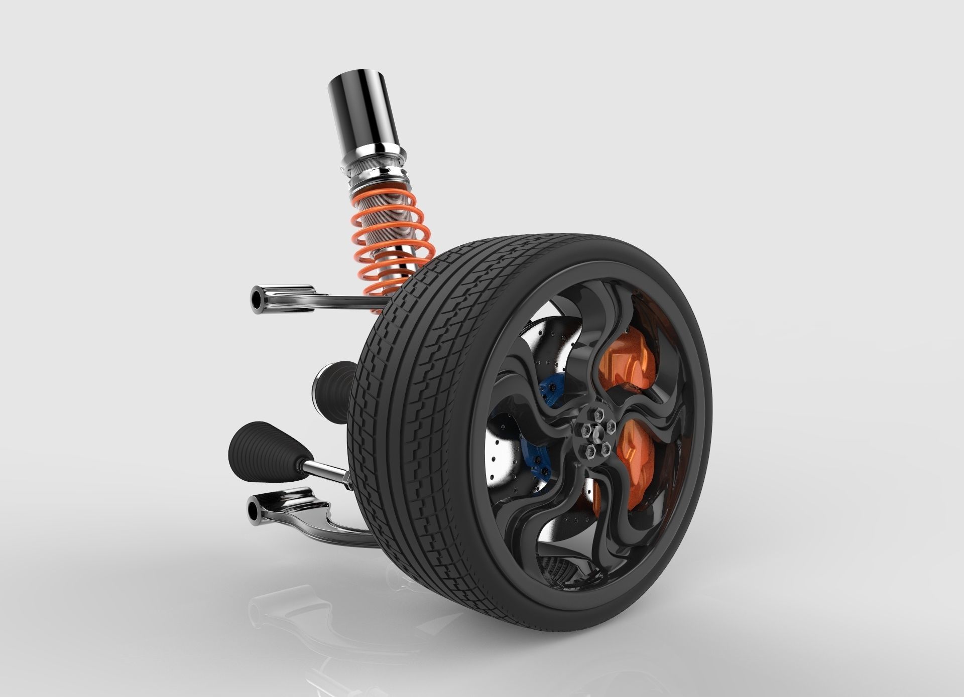 Suspension car wheel 3D model CGTrader