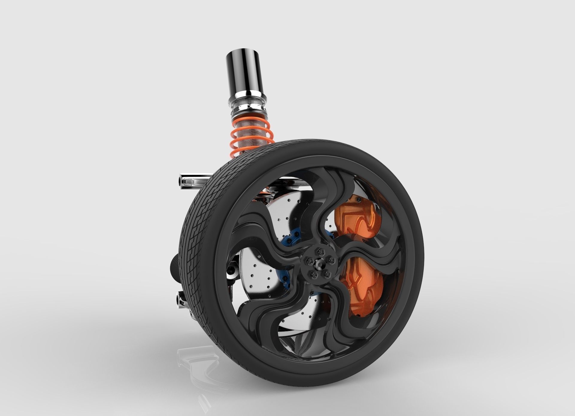 Suspension  car wheel 3D model_11