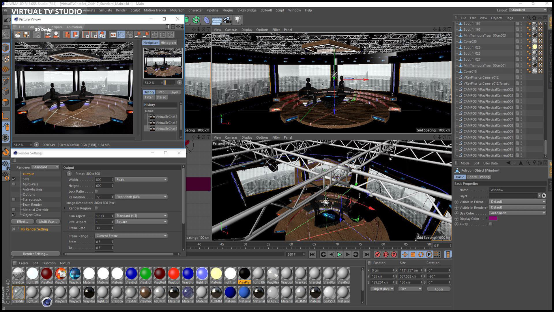 Virtual TV Studio Sets - Collection Vol 11 - 2 PCS DESIGN 3D model_47