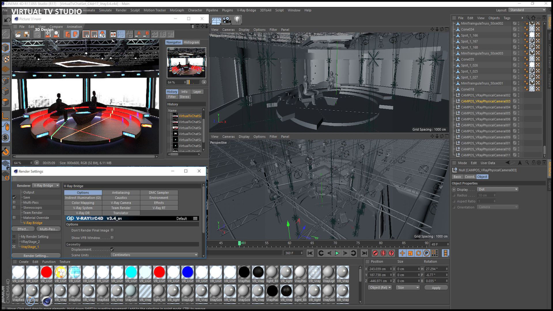Virtual TV Studio Sets - Collection Vol 11 - 2 PCS DESIGN 3D model_46