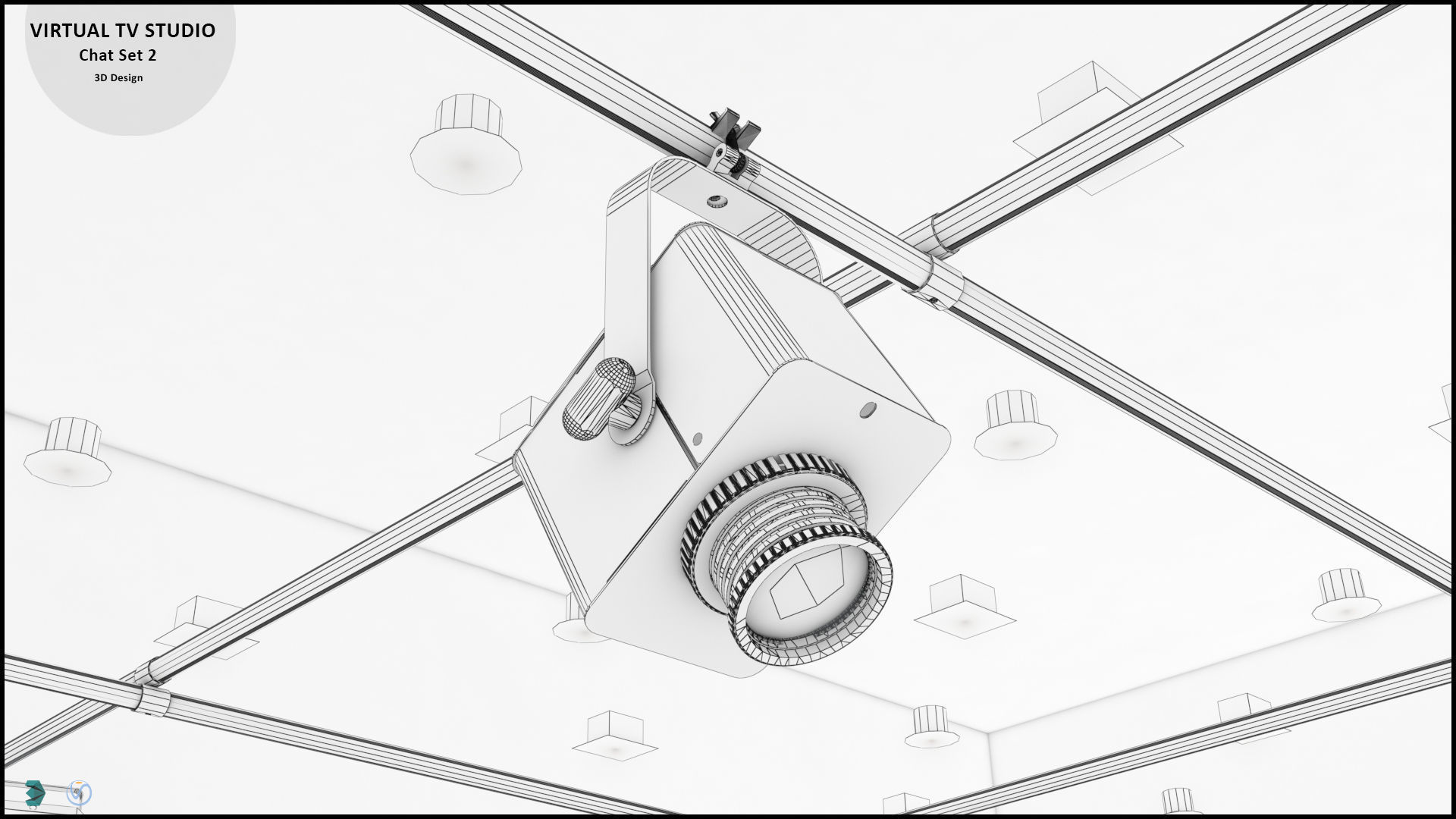 Virtual TV Studio Sets - Collection Vol 11 - 2 PCS DESIGN 3D model_43