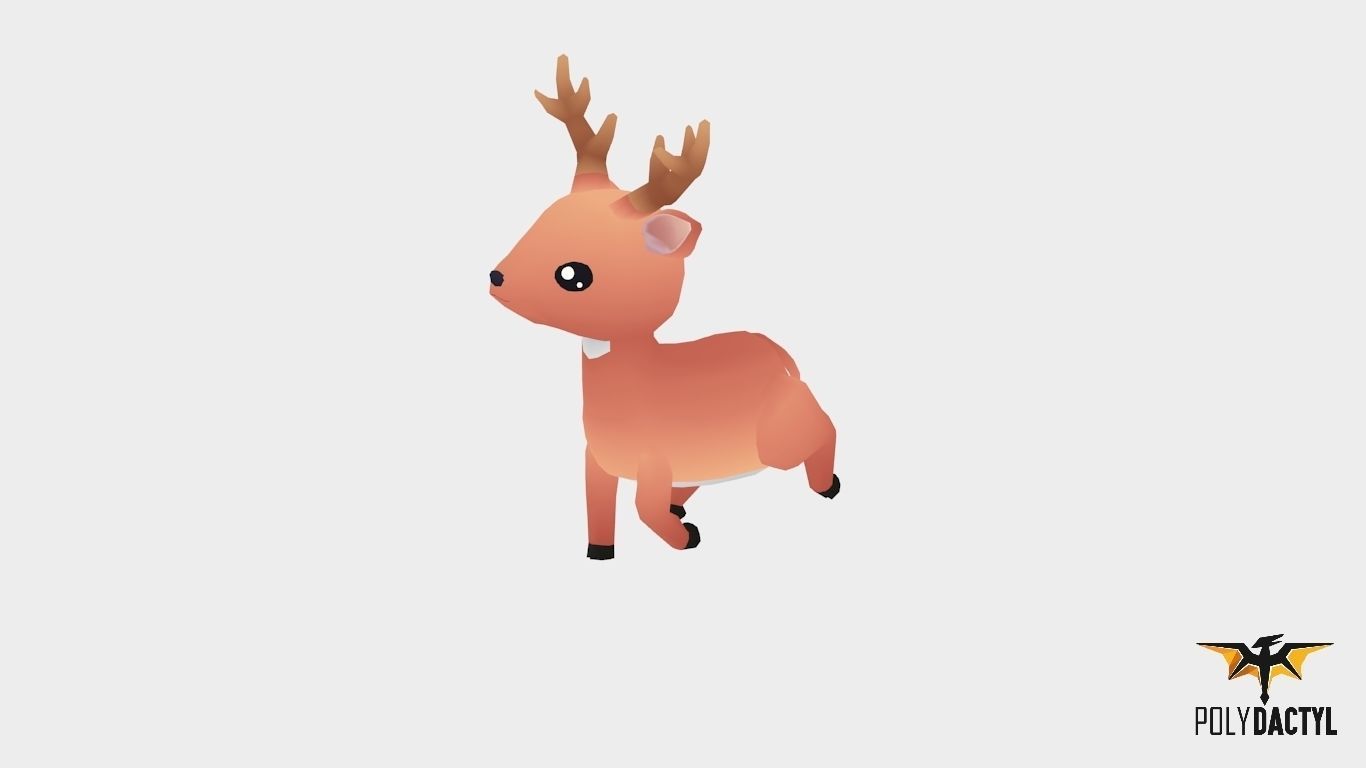 Dash the Deer - Wild Series Low-poly 3D model_6