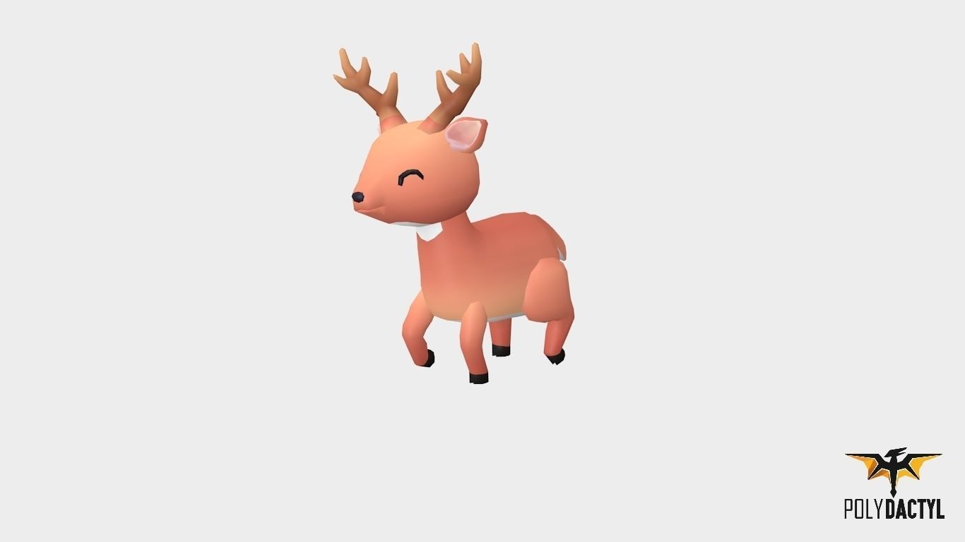 Dash the Deer - Wild Series Low-poly 3D model_2