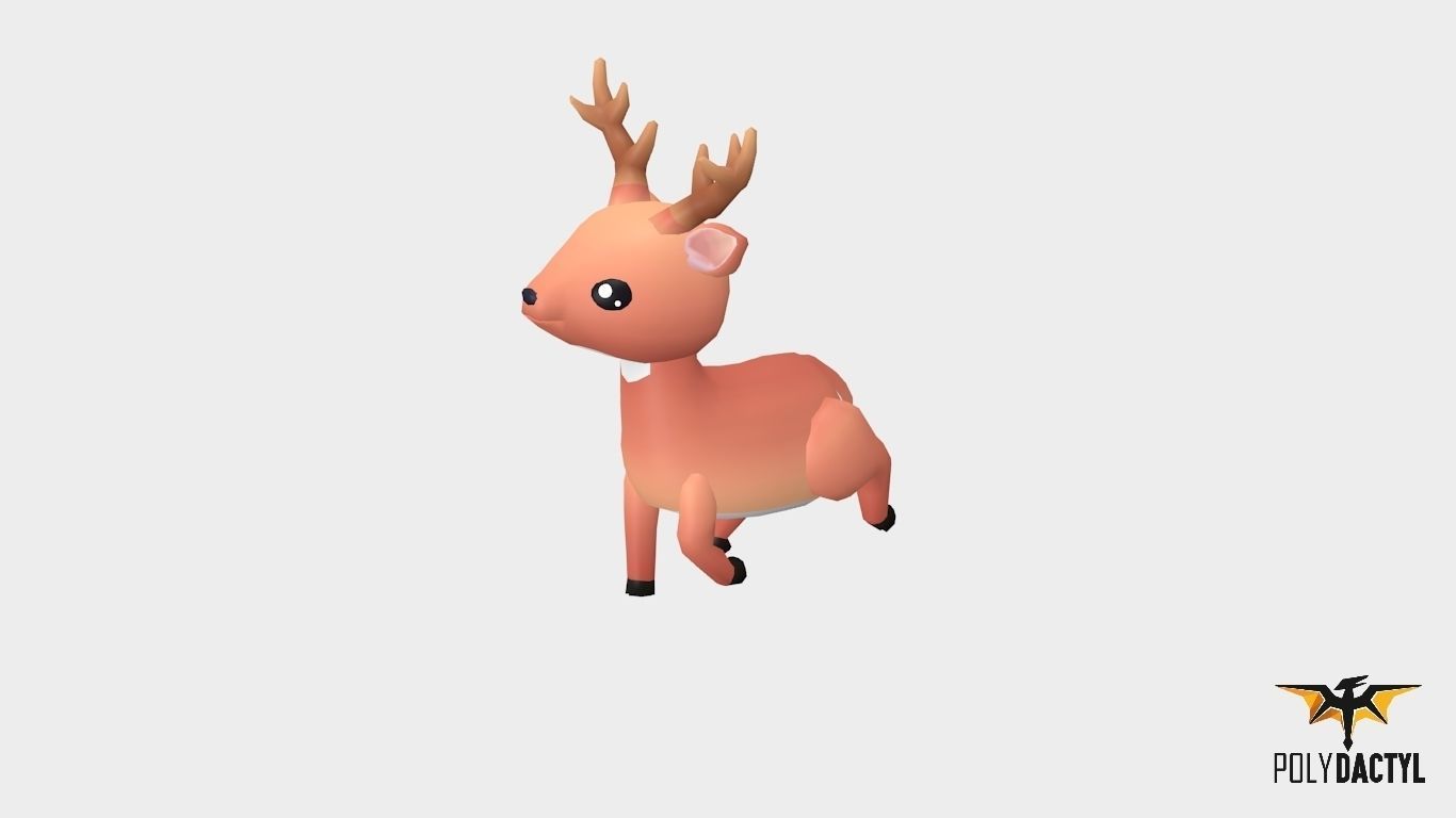 Dash the Deer - Wild Series Low-poly 3D model_1