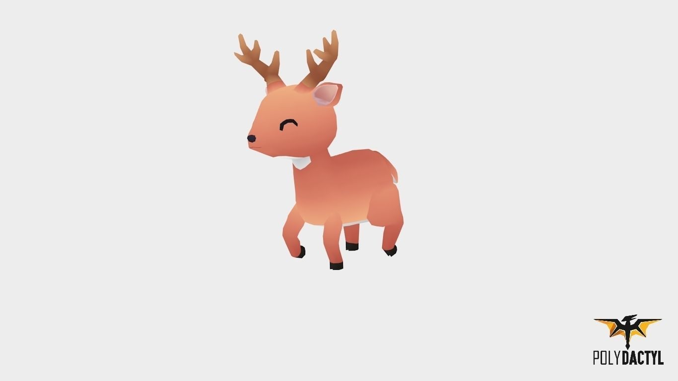 Dash the Deer - Wild Series Low-poly 3D model_7