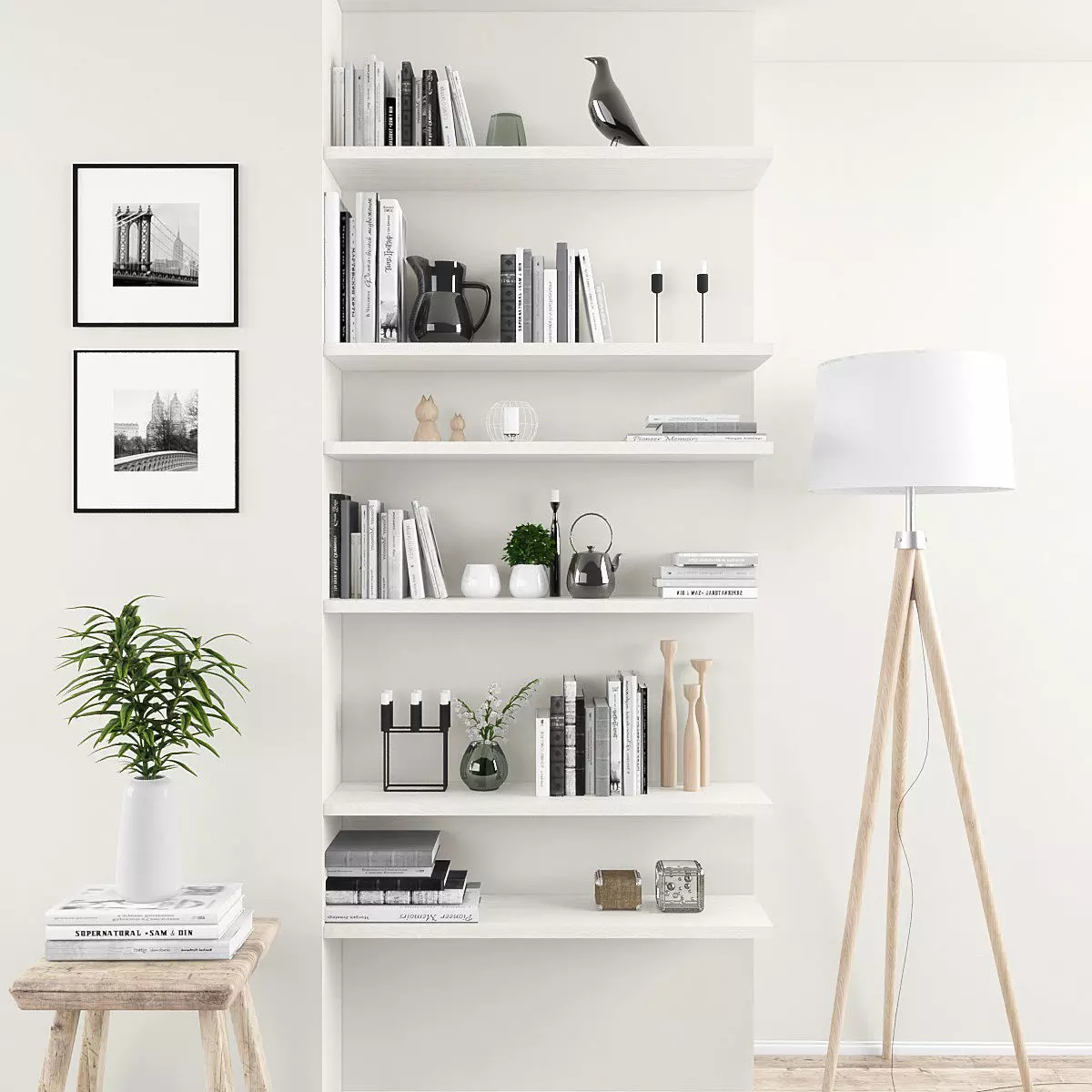 Decorative set-13 Low-poly 3D model_0