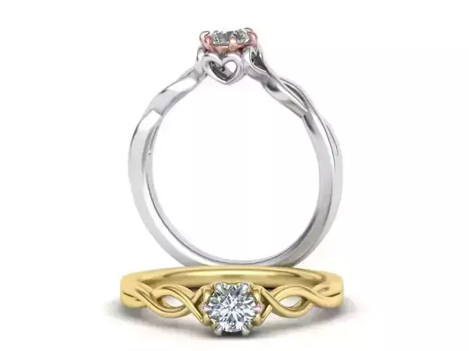 Heart Engagegment ring 6prong  0240
