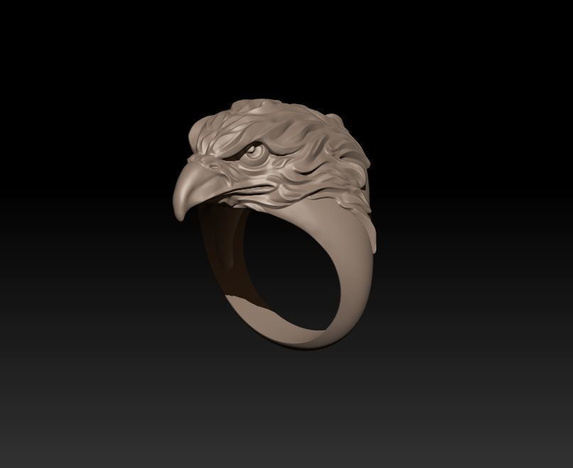Eagle ring 3D print model_8