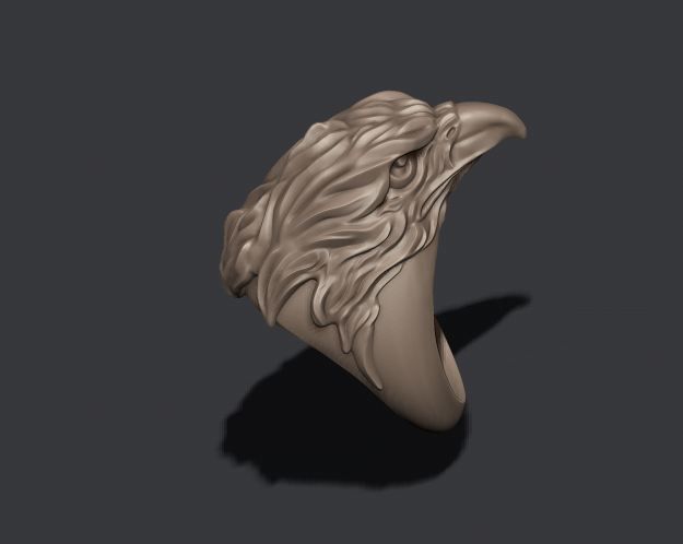 Eagle ring 3D print model_6