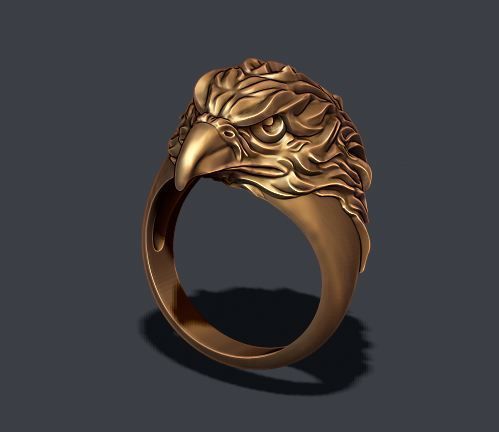Eagle ring 3D print model_11