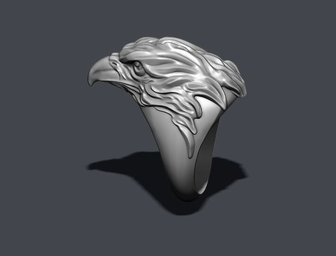Eagle ring 3D print model_5