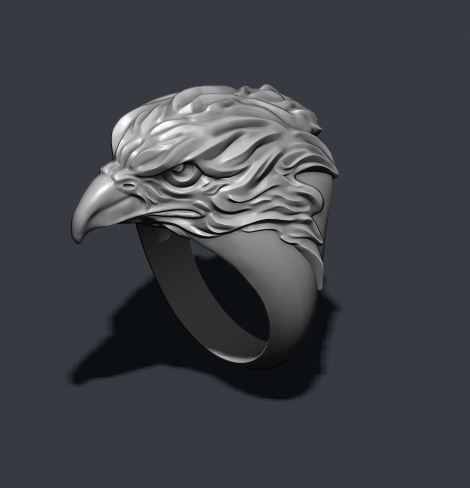 Eagle ring 3D print model_3