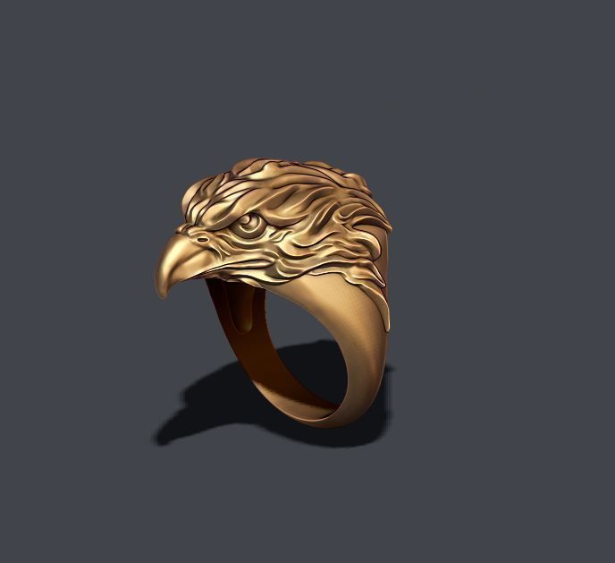 Eagle ring 3D print model_4
