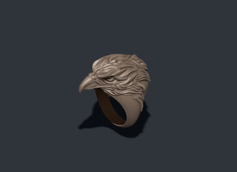 Eagle ring 3D print model_10