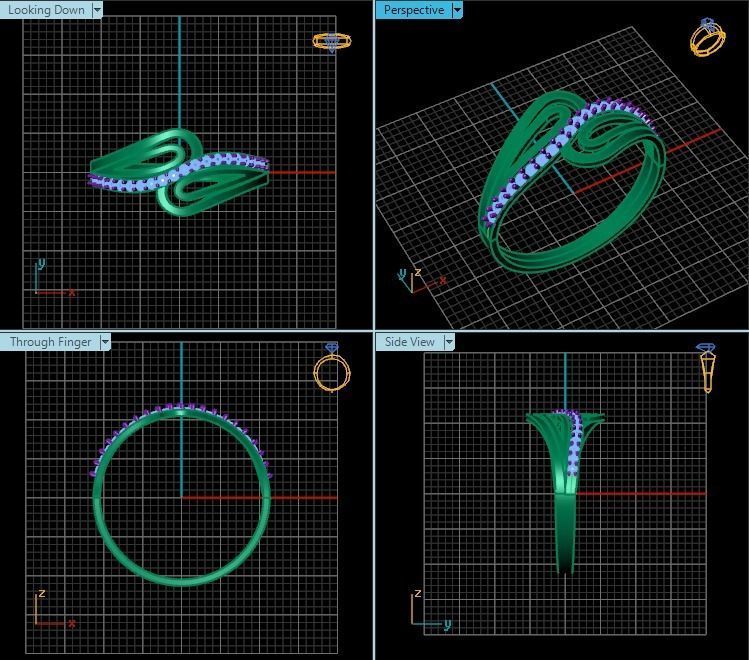 Ring T01281 3D print model_2