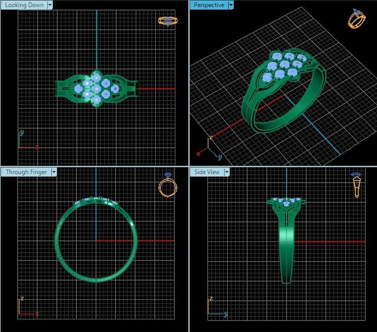 Ring T01289 3D print model_2