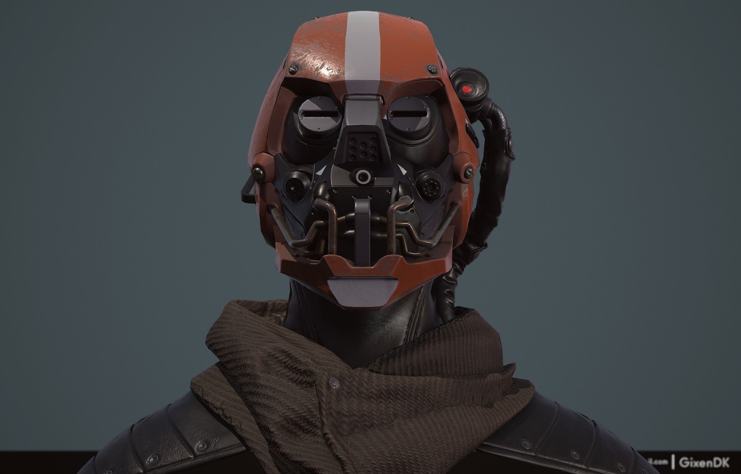 Helmet - Sci-Fi Low-poly 3D model_2