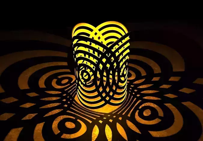 Circular Disc Lampshade 3D print model