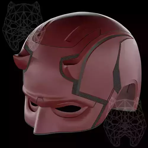 DareDevil 3d printable helmet 3D print model