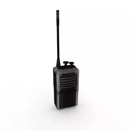Low poly hand radio