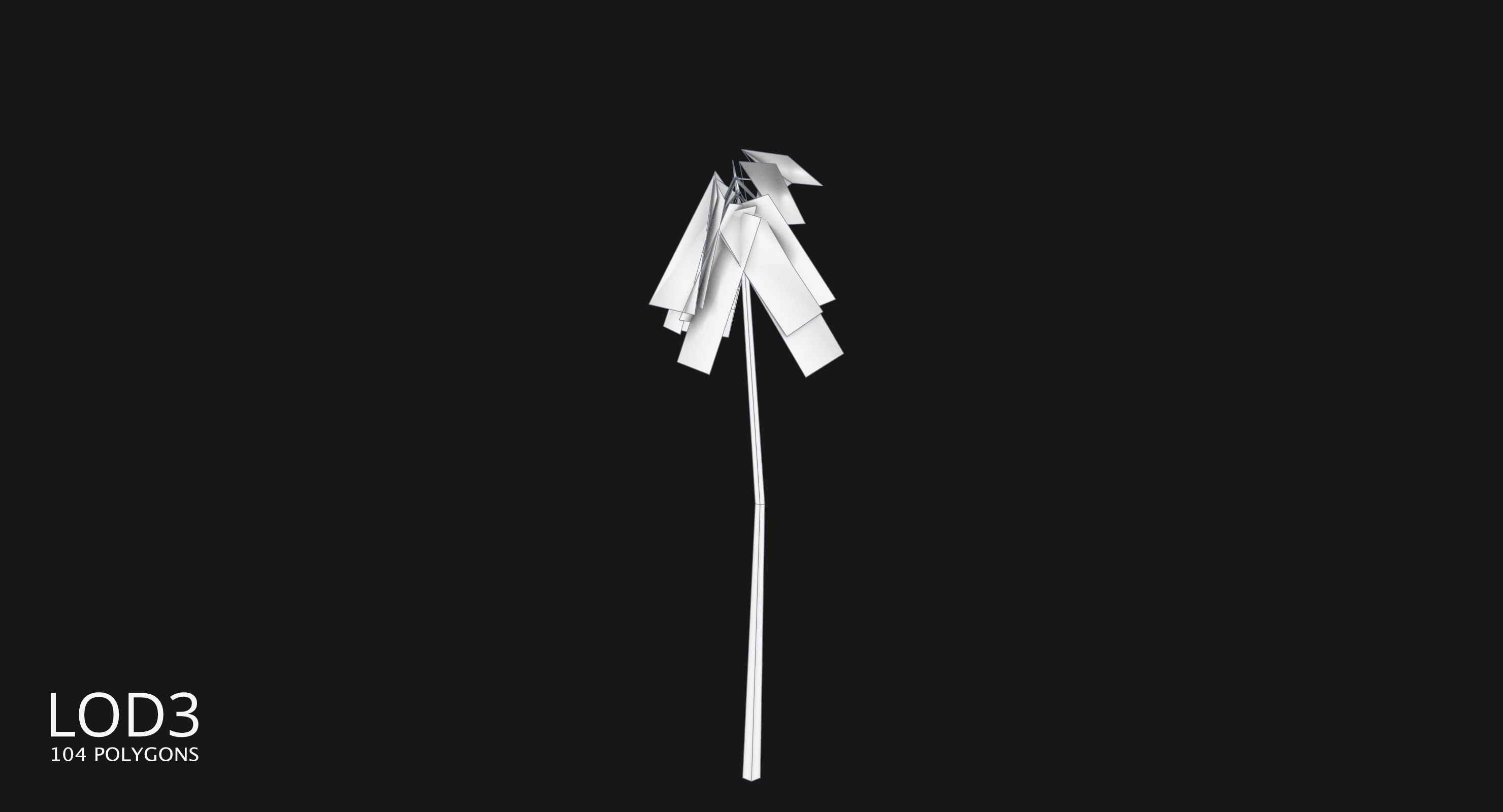Coconut Palm Tree 3698-4 Low-poly 3D model_12