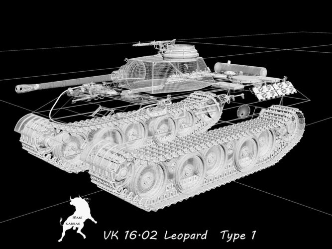 VK 16-02 Leopard prototype 1 3D Model MAX OBJ FBX | CGTrader.com