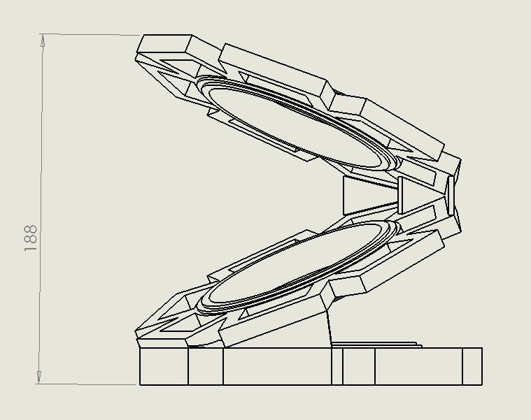 Cog Pen Holder 3D print model_3